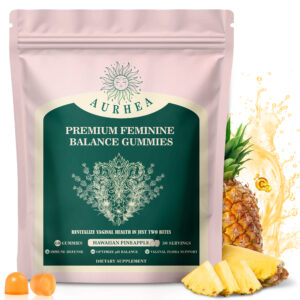 Premium Feminine Balance Gummies for Women - pH Balance & Wellness Support with Hawaiian Pineapple, Vegan Gluten-Free Supplement - 60 Count